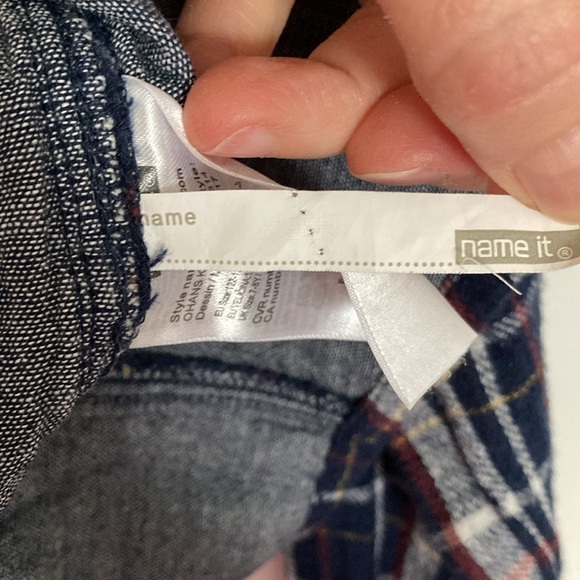 Name It Boys Size 7-8Y, Button Down Plaid Flannel Shirt - Picture 9 of 13